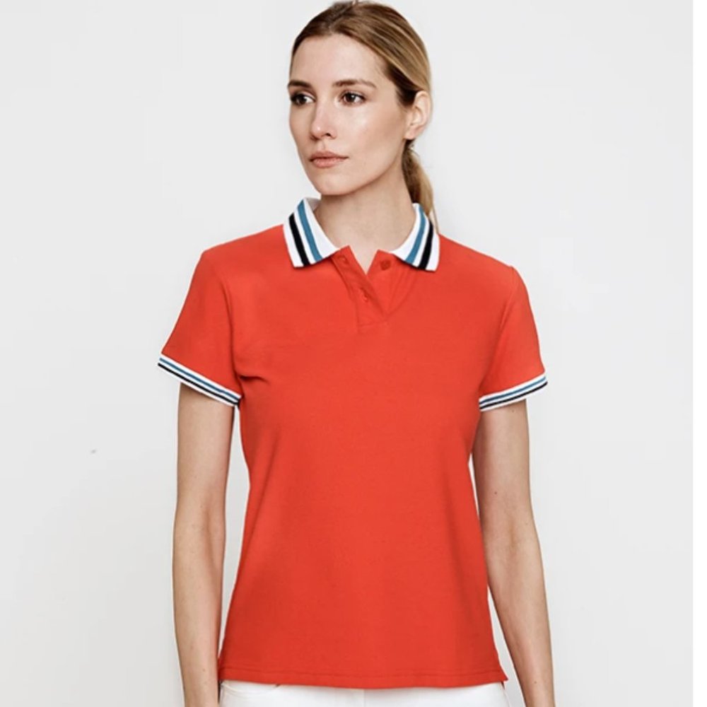 MOVETES PHOENIX SHORT SLEEVE PIQUE POLO POPPY